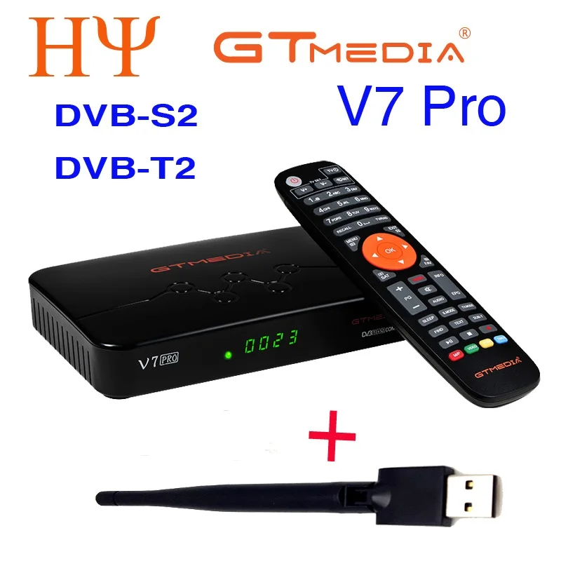 GTMEDIA V7 Pro DVB-S2 S2X T2 Set Top Box Satellite TV Receiver Upgrade CA Card Slot USB WiFi  Satellite Receiver