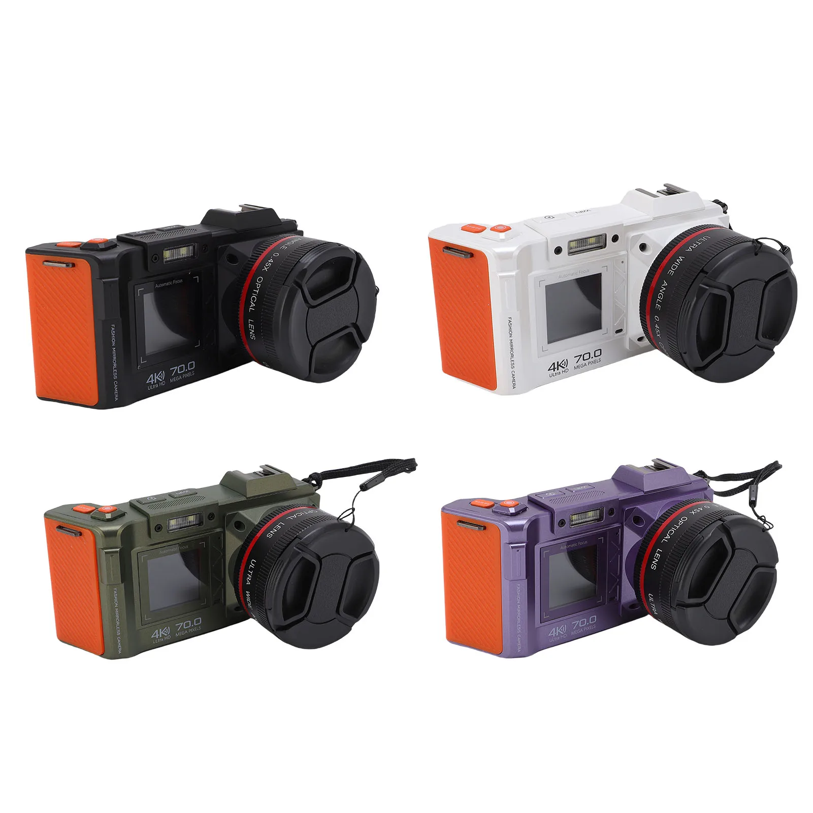 Digital Camera 4K 70MP 50X Zoom Auto Focus Wide Angle F1.8 DSLR Camera With Double Screen Flash for Travel 4K Digital Camera