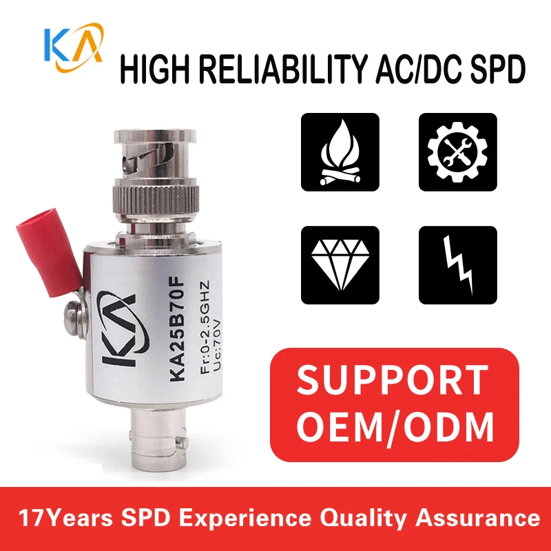 SPD FR coaxial lightning feeder DC-2500 MHZ N mother mother turn N-KK GPS communication mines Surge Protector Device SPD