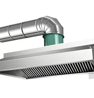 Good Quality  201/304 Stainless Steel Commercial Hood Exhaust Kitchen Extractor Range Hoods 1