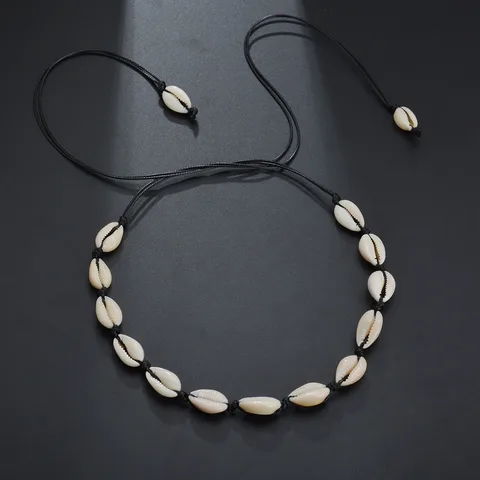 Beach Bohemian Shell Choker Necklaces For Women Girls Summer Fashion Jewelry Chained Shell Pendants Necklace