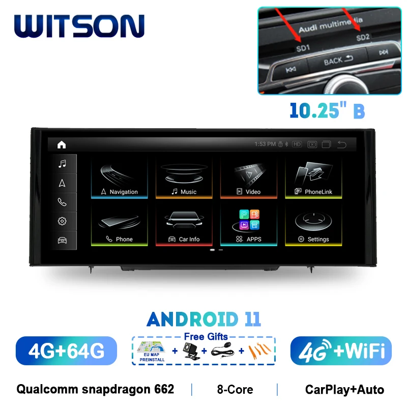 WITSON Android 11 Auto Stereo for AUDI A1 Q2 2012 2013 2014 2015