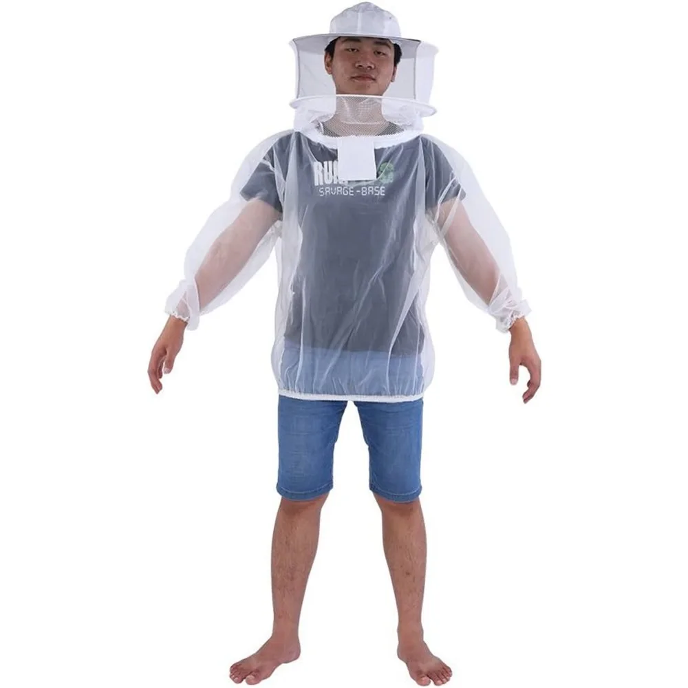 Professional Beekeeper Jacket Transparent Ultra-thin Lightweight Breathable Beekeeping Protective Suit Equipment