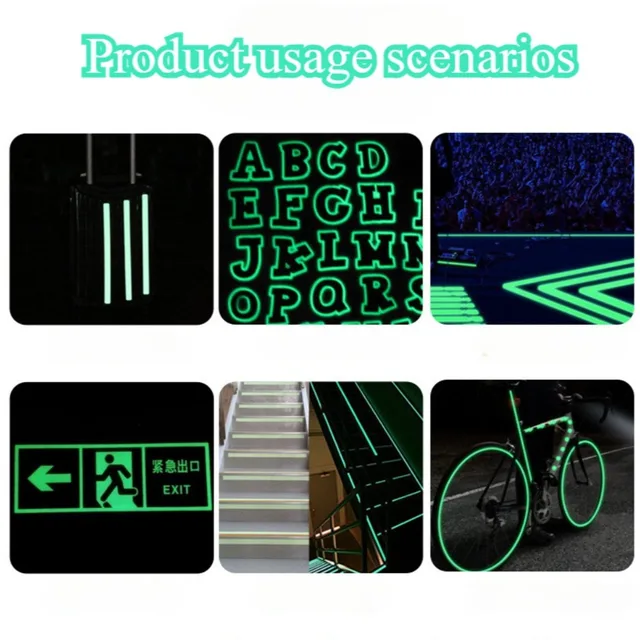 Cat luminous stickers adhesive tape night home indoor outdoor self  luminous fluorescent strips Stair warning tape DIY stage 6