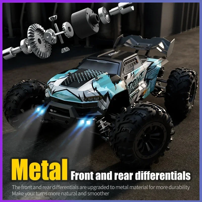Rc Car Off Road 4x4 High Speed 70KM/H Remote Control Car with LED Headlight Brushless 4WD 1/16 Monster Truck Toys for Boys Gift 3