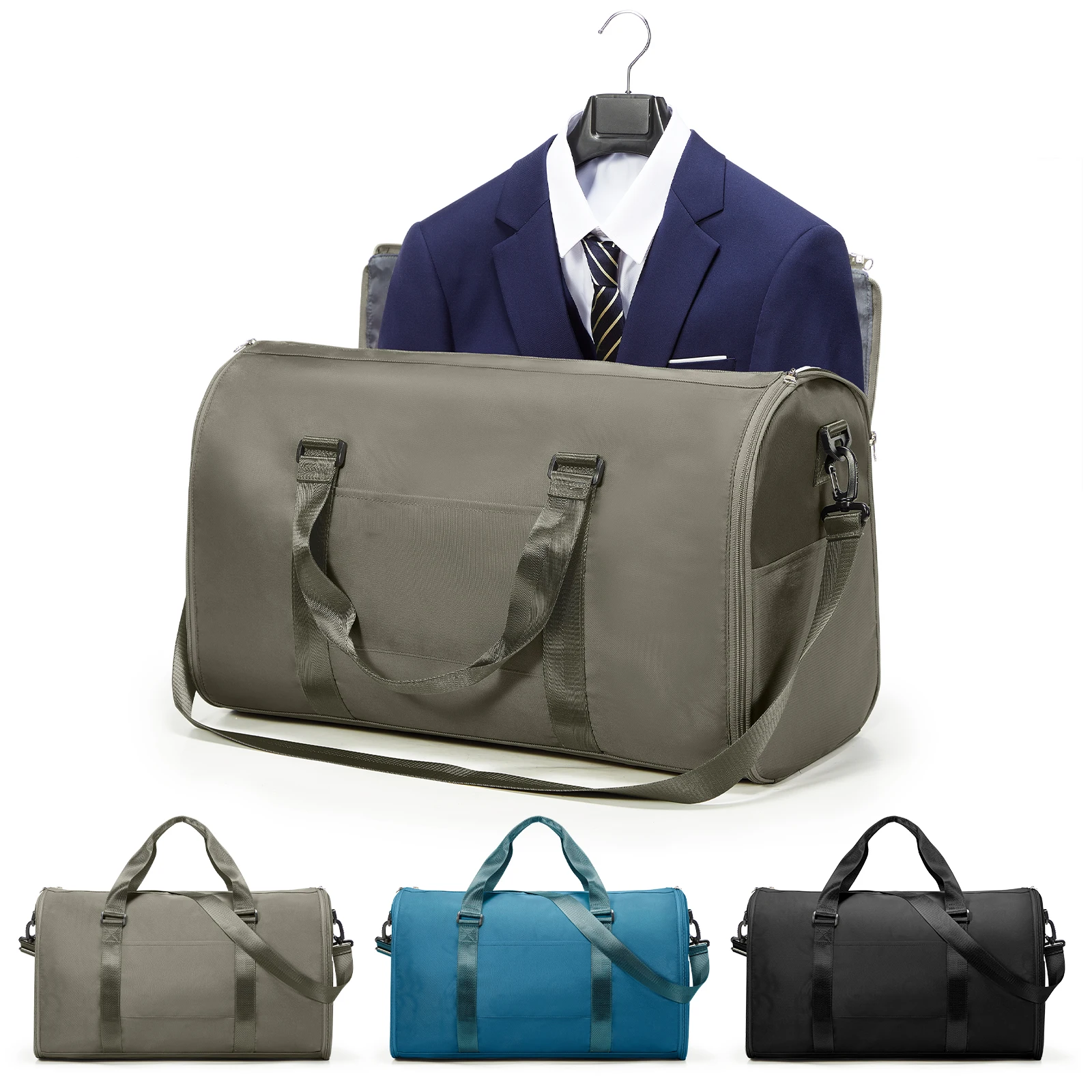 Men's Women Suit Garment Bag Large Capacity Suit Holders Travel Bag Convertible Bag, Clothing Storage Bag, Handbag Crossbody Bag