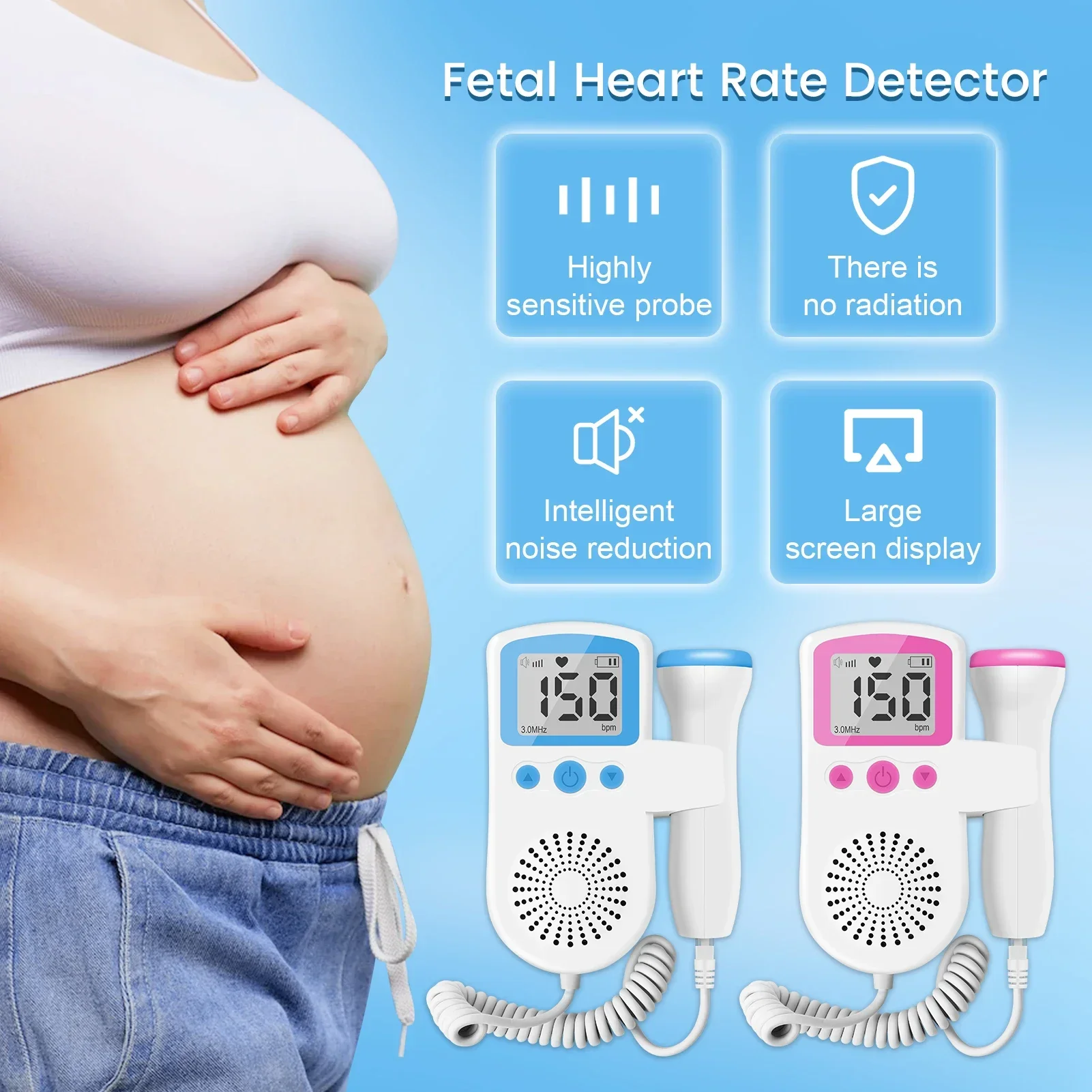 Doppler profesional: Escucha el corazón de tu bebe 59,95 €