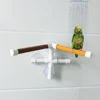 Suction Cups Pet Birds Parrots Bathing Shower Standing Platform Bar Dual Stick Paw Grinding Bracket Station Interesting Perches 4