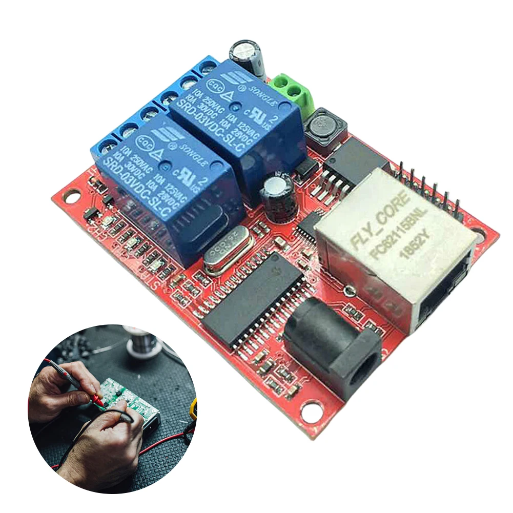 LAN Ethernet TCP/UDP Controller Module WEB Server 2 Channel TCP UDP Controller Module Relay Board for Android APP