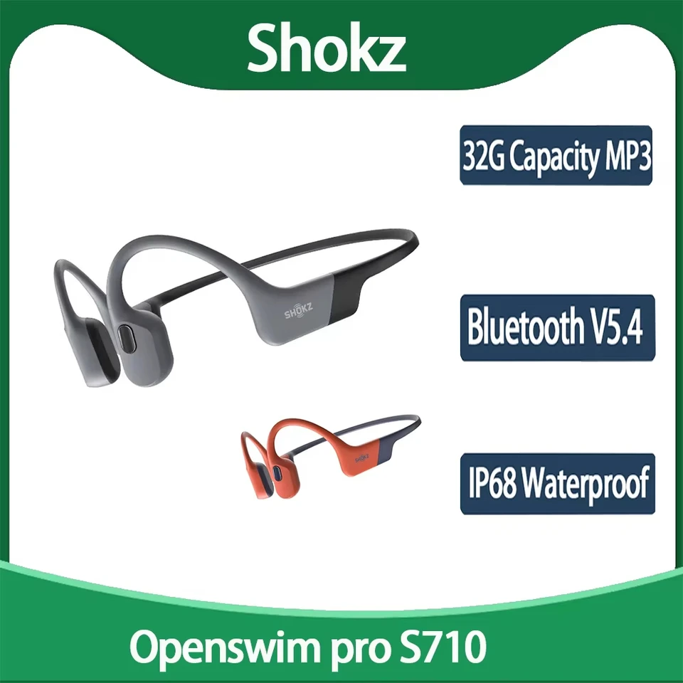 新しい SHOKZ OpenSwim Pro S710 骨伝導ヘッドフォンワイヤレス