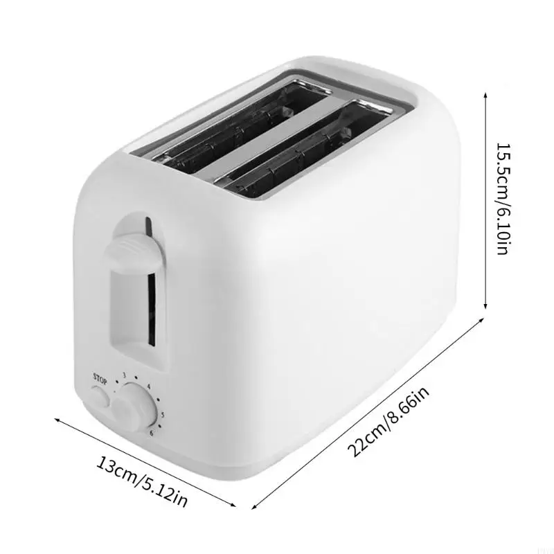 Multifunctional Breakfast Appliance Electric Toaster With Removable Crumb Tray 2 Slices Home Bread Toaster Kitchen Tool