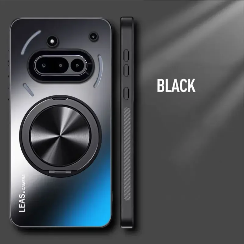 Magnetic Matte Shockproof Hard Bumper Case with Stand Holder