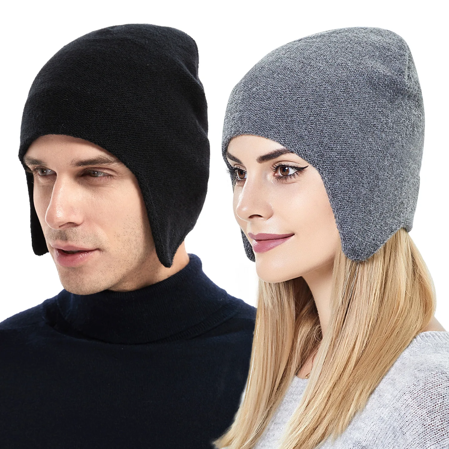 

New Winter Earmuff Cap Men's Windproof Earflaps Cap Women's Korean Warm Beanies Skull Hat Outdoor Knitted Hat Unisex Bonnet Hats