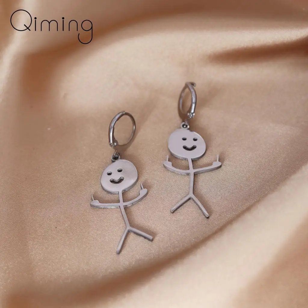 Женские серьги-кольца из нержавеющей стали Женские серьги-кольца из нержавеющей стали