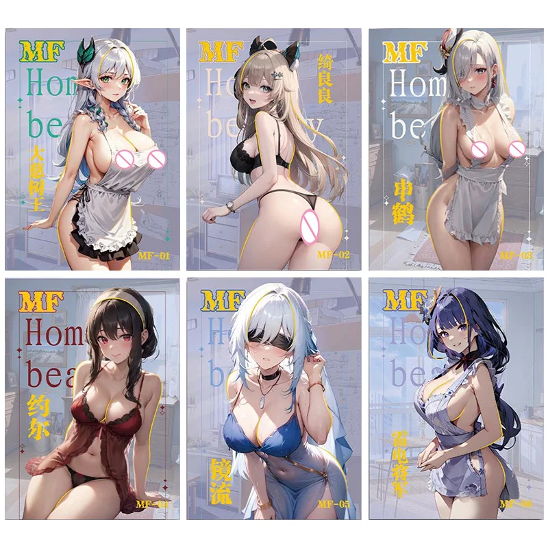 

Anime Goddess Story Rare MF Reflections Flash Cards Shenhe Yor Forger Jingliu Toys for boys Collectible Cards Birthday Gifts