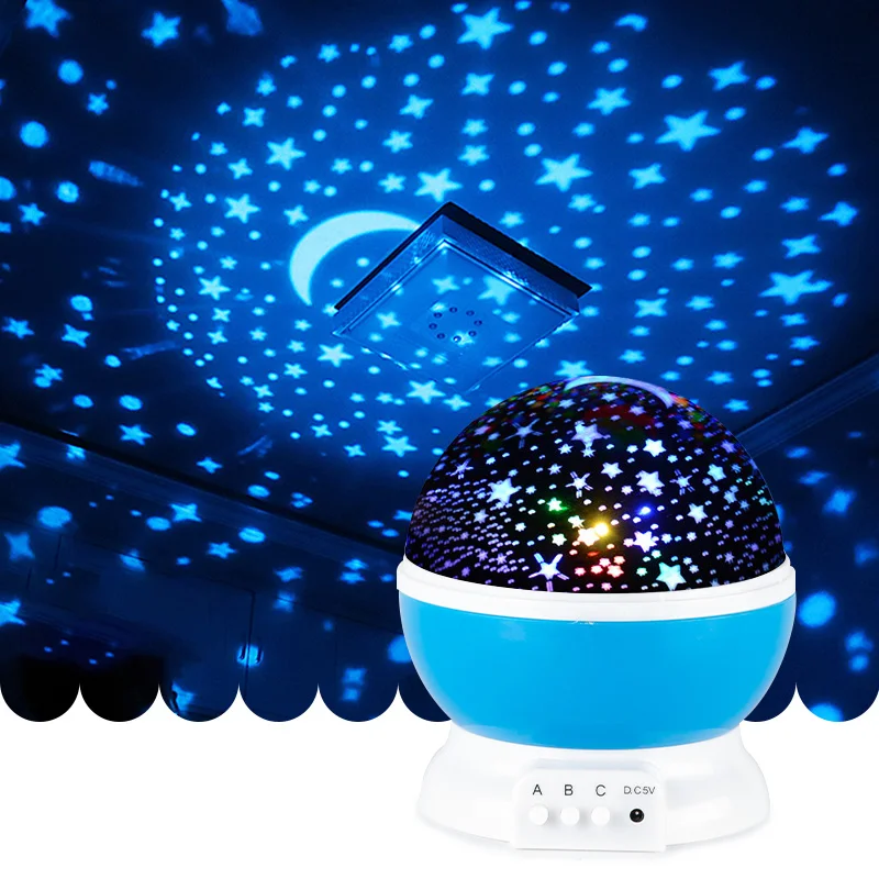 Galaxy Star Projector Lamp LED Night Light Rotating Planetarium Children Bedroom