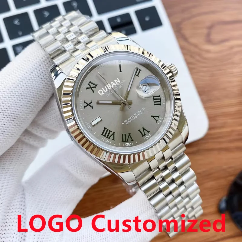 Quban Hot sale Clean 2813 Movement Date Just Automatic Watches for Men Luxury Mechanical Movement Luxury Fashion