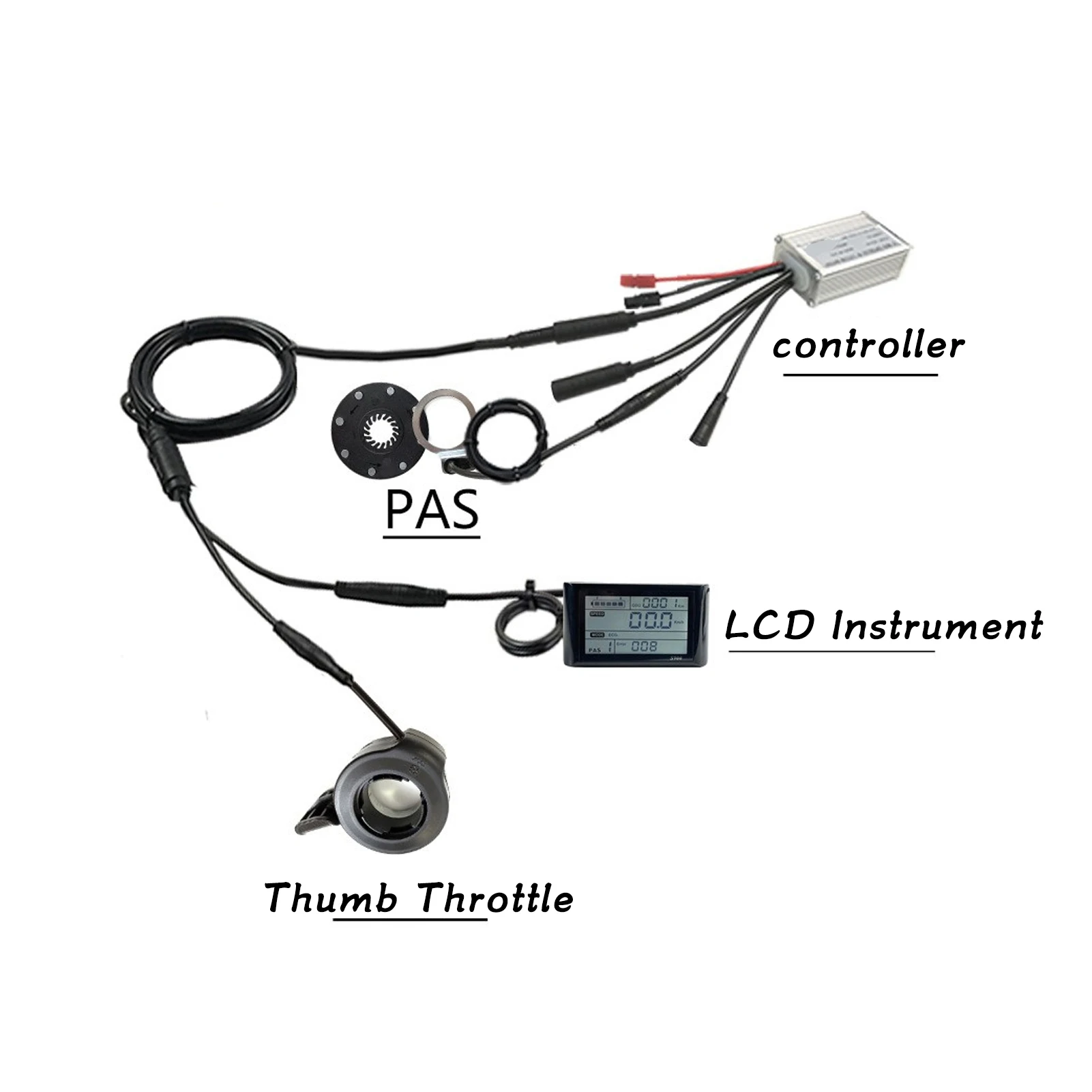 Electric Bike Conversion Kit Waterproof Electric Modification Kit for 250W 350W Motor Modification Set