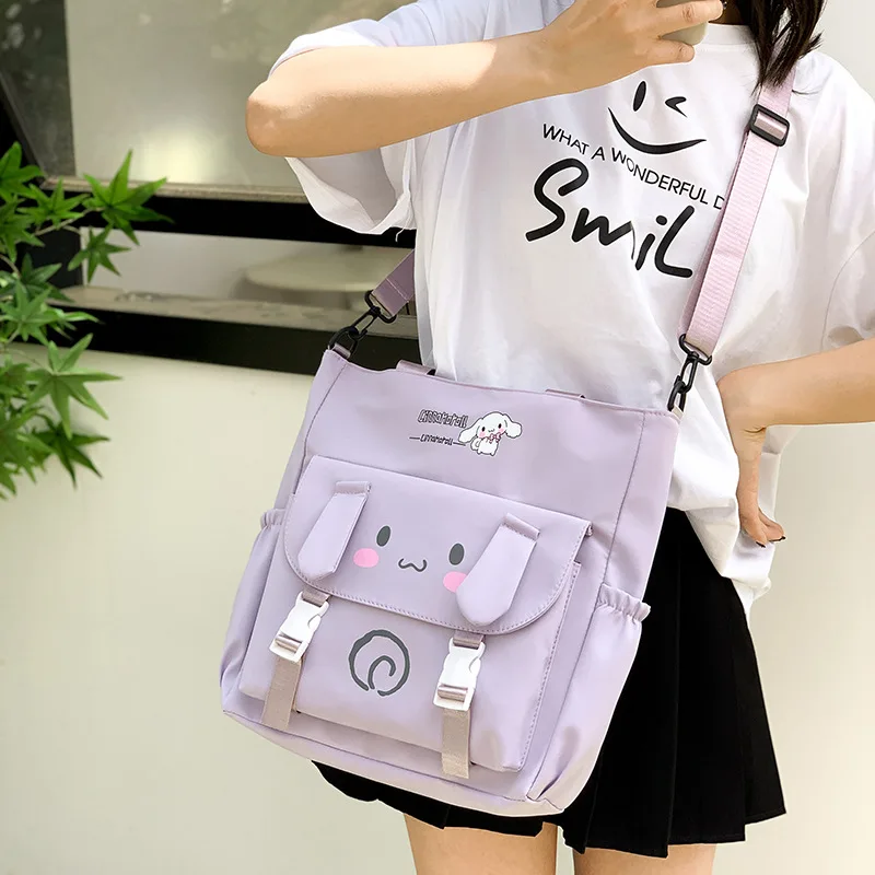 Sanrio Hello Kitty Crossbody Bags for Women High School Girls Messenger Bag  Patchwork Handbags School Book Bag Shoulder Bag Kid