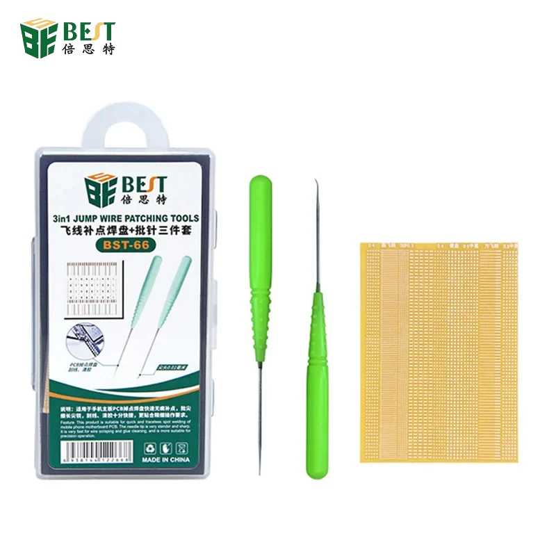 BST-66 플라잉 와이어 수리 스폿 솔더 패드 + 휴대 전화 IC 용 솔더링 핀..