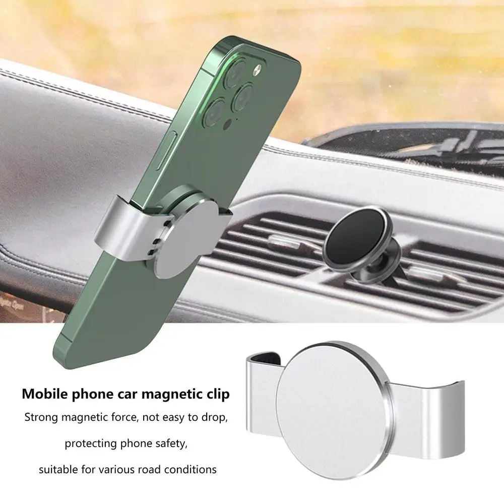 Phone Clamp for Magnetic Car Mount | Metal Phone Clamp Strong Magnetic Mount Clip | Magnet Car Holder Cell Phone Magnetic Plate