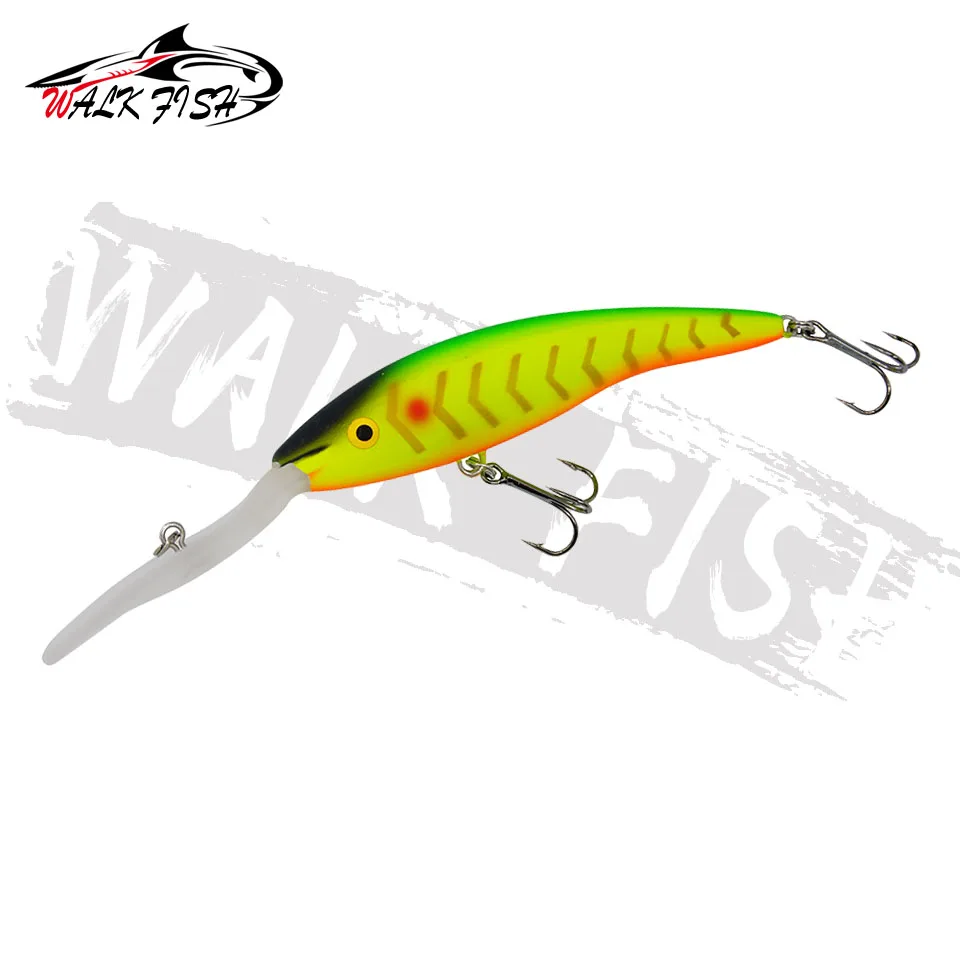 WALK FISH 1 Stück Neuer Angelköder Minnow mit langer Zunge 14g/13,5cm Künstlicher Plastikköder Harter Köder Angelzubehör Pesca – Detail 10