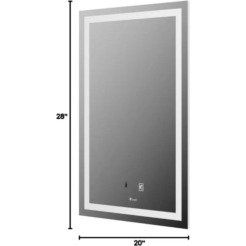 LED Bathroom Mirror, Hand Wave Induction Vanity Mirror with Bluetooth, Illuminated Dimmable Anti Fog IP44