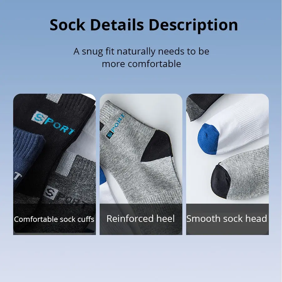 Breathable Socks Business Socks 5 Pairs Polyester Fiber Breathable Deodorant Business Men Tube Socks For Autumn And Spring Summer