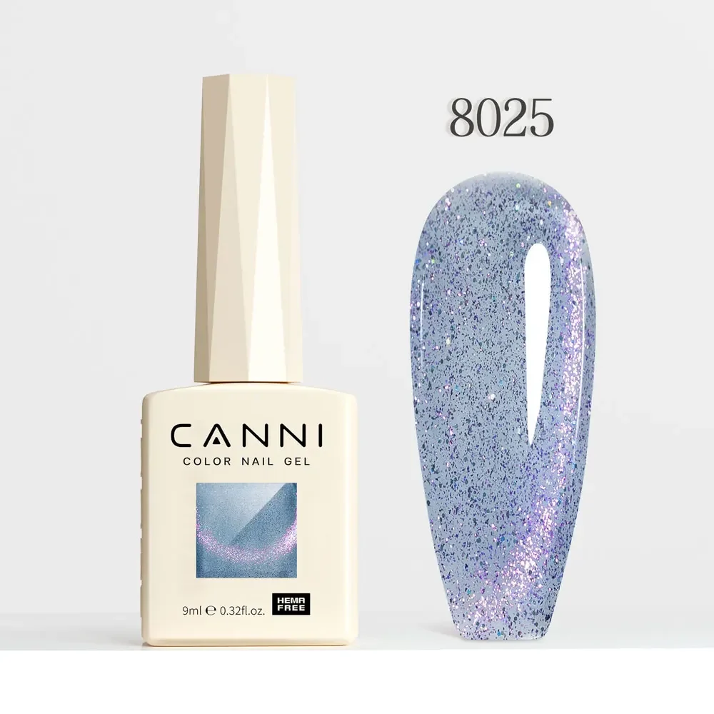 CANNI HEMA Free Black Glitter Diamond Sparkle Gel Polish - Long-Lasting Glossy Finish