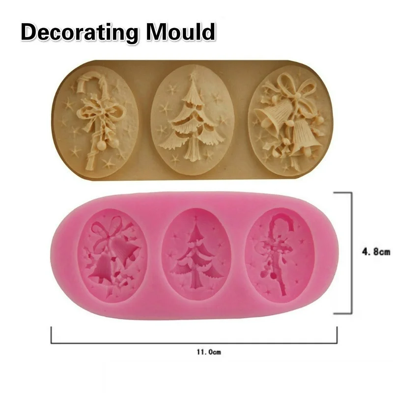 Christmas Tree Shape Silicone Fondant Cake Mold Soap Chocolate Candy Decorating Moulds Fashion Baking Accessorie Supplies