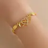 Bracelets de Couple en forme de cœur d'amour pour femmes et hommes, couleur argent, Double couche, chaîne assortie, bijoux cadeau pour amoureux, 1 pièces