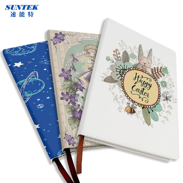 Sublimation Blank PU Leather Cover Notebooks Soft Surface Notebook  Customize Heat Transfer Printing Note Book For Office etc.