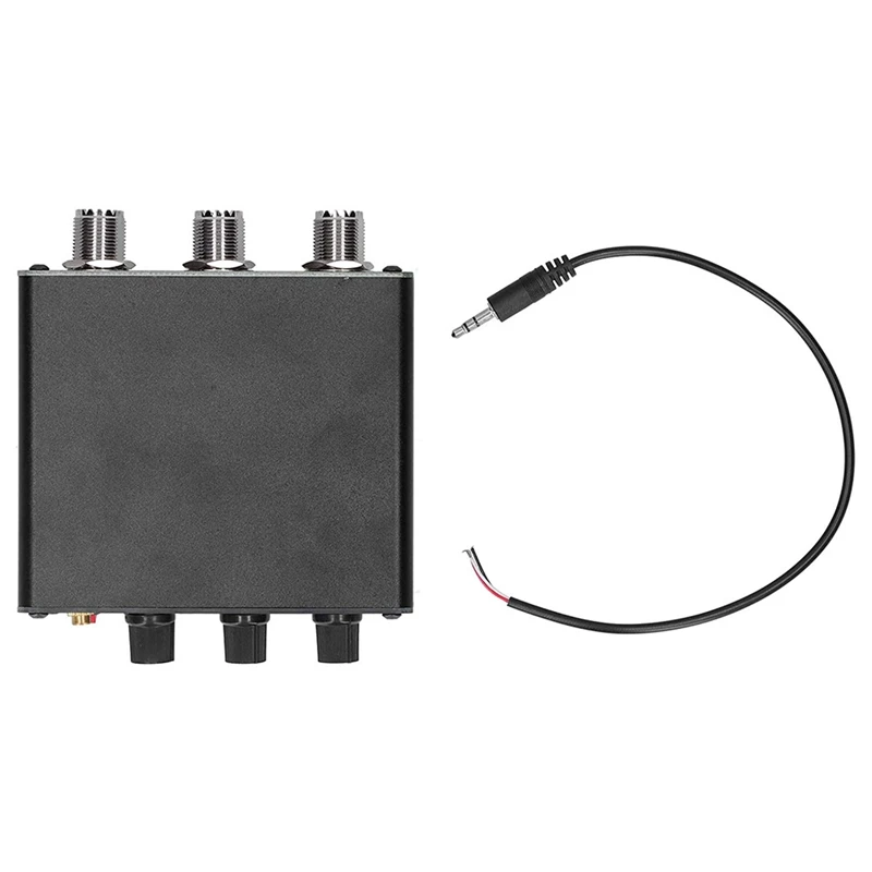

QRM Eliminator Box 3P X‑Phase Aluminum Alloy Adjustable Signal Canceller With Dial Knob 1‑30 Mhz Built-In PTT Control