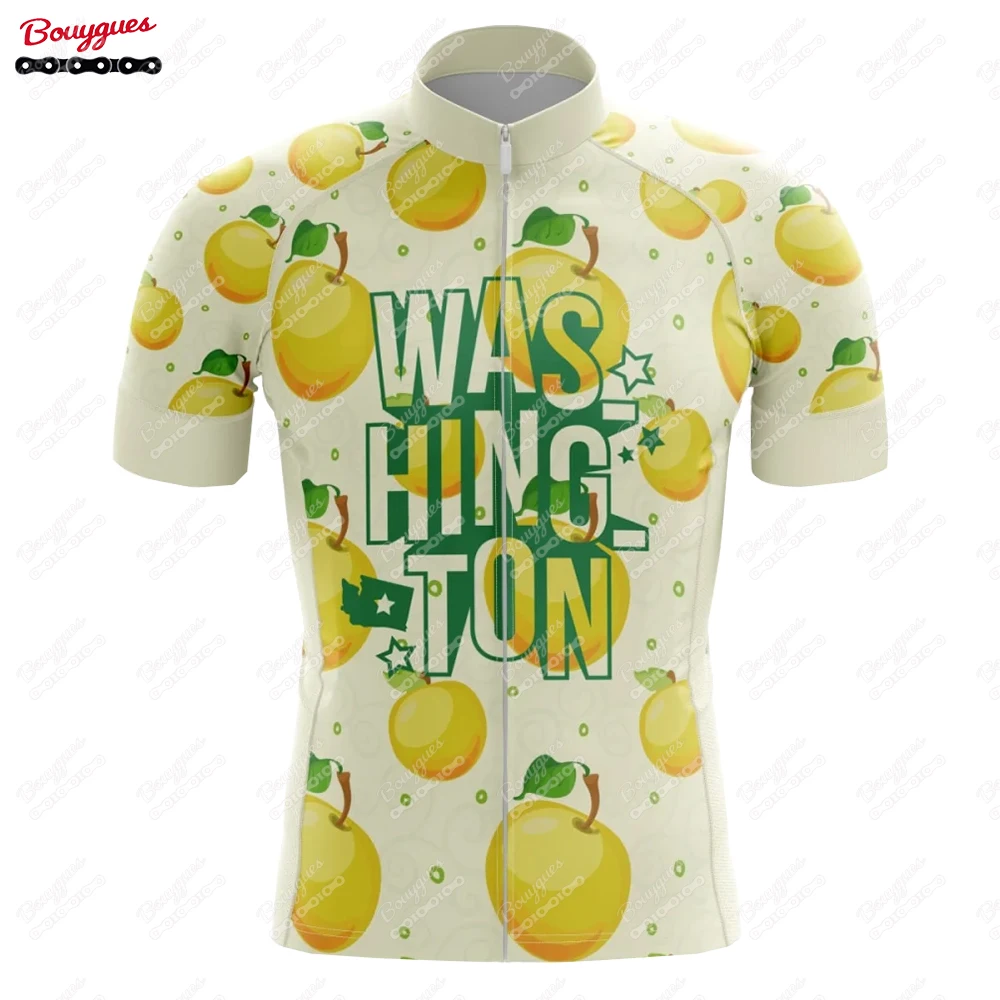thumbnail image 1 of Maillot de ciclismo de la serie Fruit para hombre, manga corta, reflectante, para ciclismo de montaña, equipo profesional de descenso, nuevo, 1 of 5