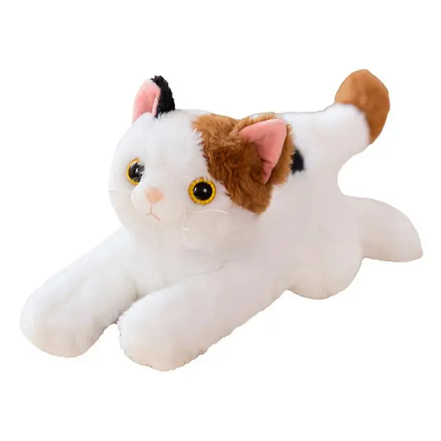 Simulation Cat Doll Kitten Doll Fluffy Plushies Companion Pillow Stuffed Animal Doll Ornament Plush Toy Birthday Gift