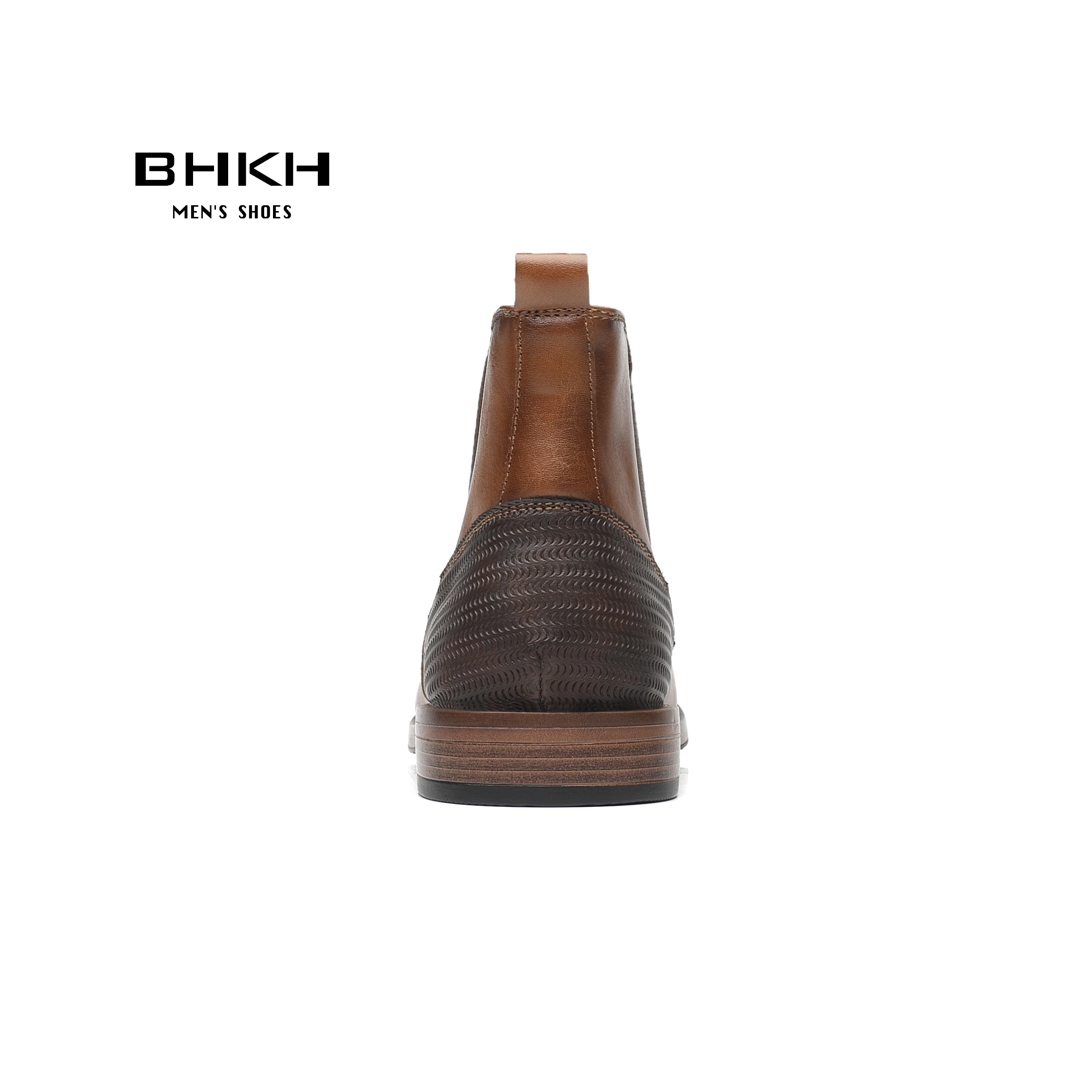 Chelsea Boots Men Soft Leather Elastic Strap Ankle Smart Formal Business Dress shoes Winter