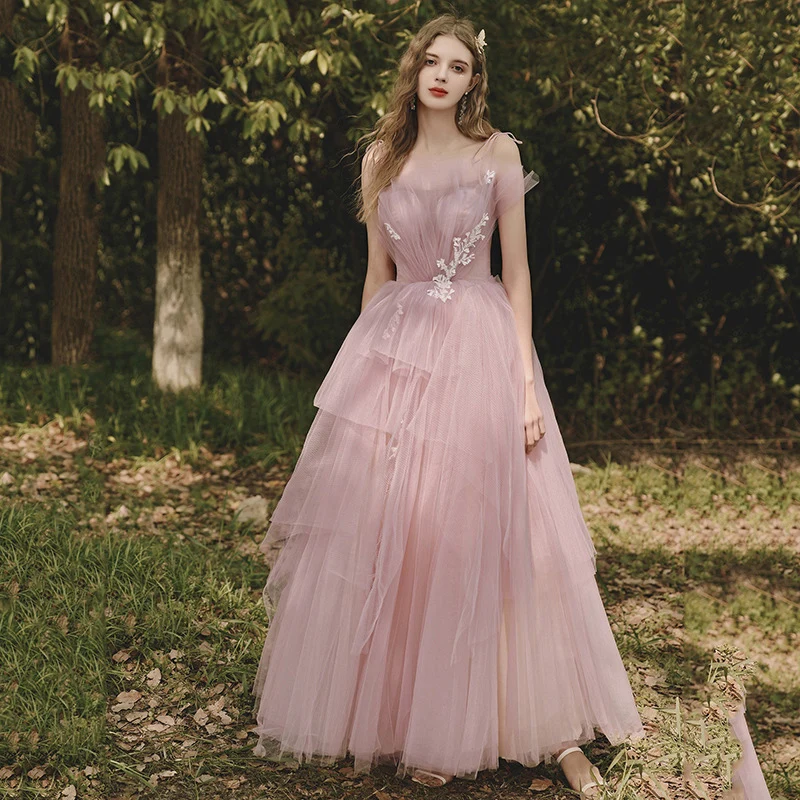 temperament-pink-engagement-dress-for-women-sleeveless-tiered-tulle-suspender-bridesmaid-dresses-birthday-banquet-cocktail-gowns