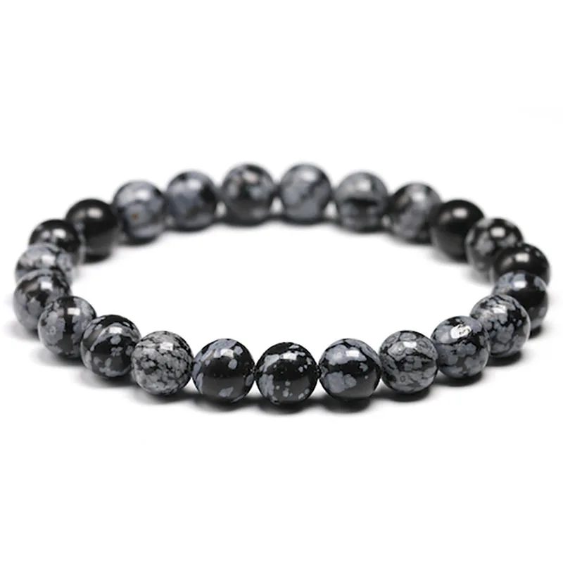 Unique Gems Bracciale In Pietre Naturali – Labradorite E Occhio Di Tigre – Perle Da 8 Mm – Elastico Regolabile Da 16 A 19 Cm – Confezione Velluto - 5