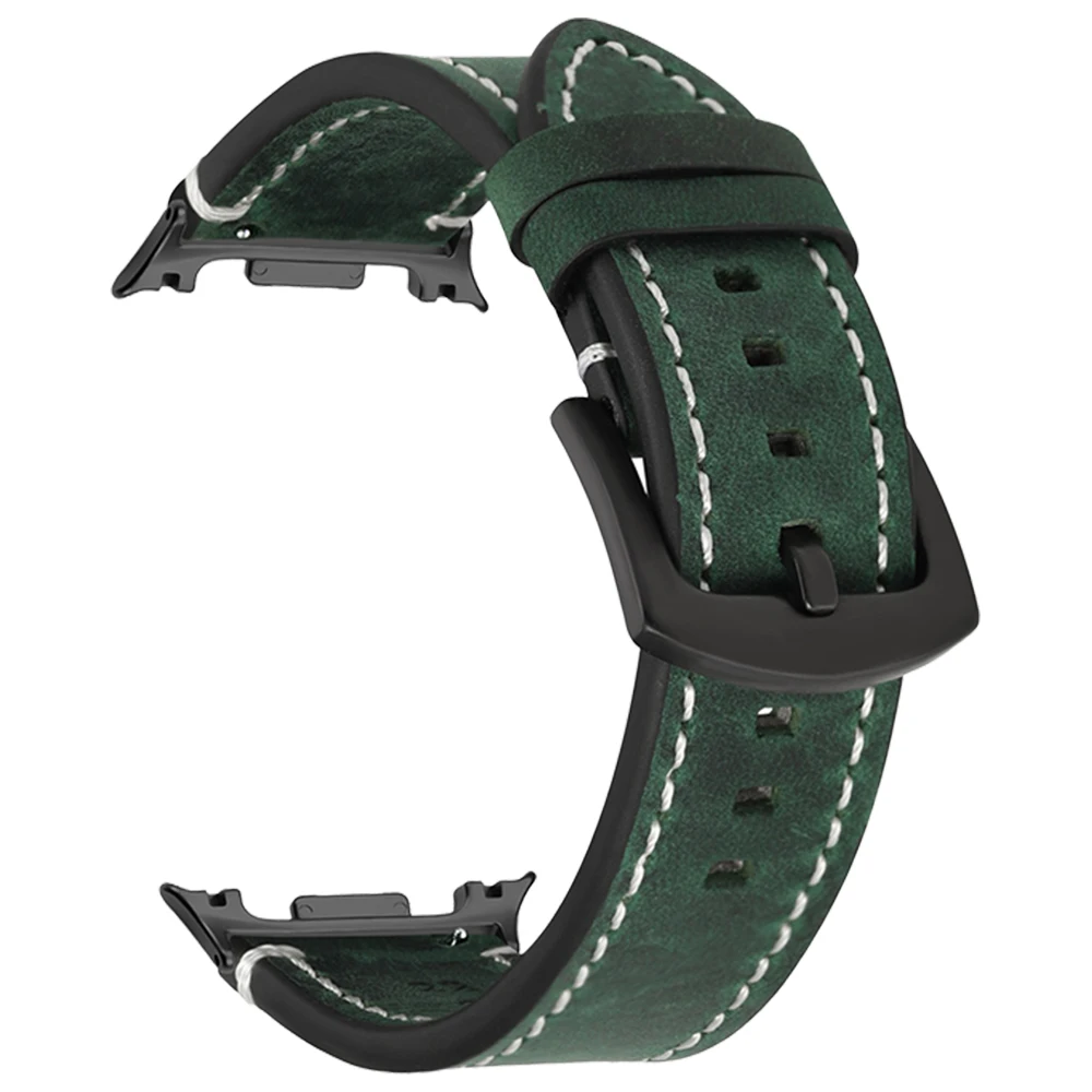 Calf Leather Watch Band - Retro Brown Black Strap, Premium Bracelet