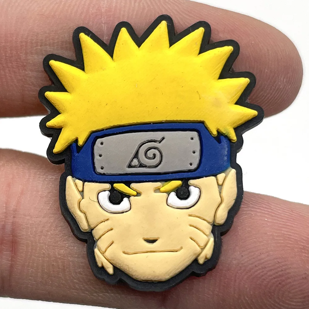 1pcs Naruto Sasuke Shoe Charms Decorations For Croc DIY Shoe