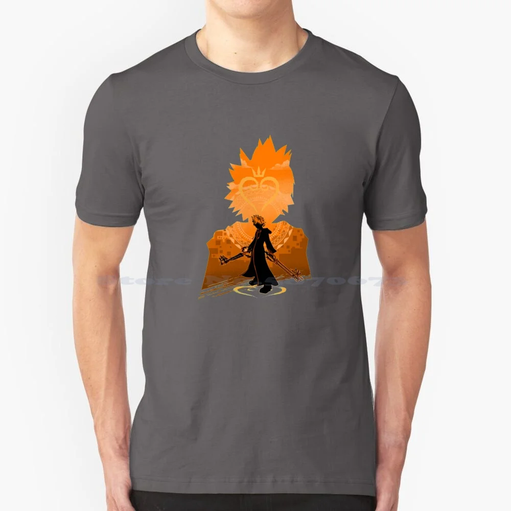 Roxas Kingdom Hearts Shirt T Shirt 100% Cotone Tee Roxas Kingdom Hearts Aqua Kingdom Hearts Axel Kingdom Hearts Chain Of