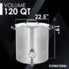 Steel Home Brew Kettle Stock Pot (Weldless Fittings) (120 QT/ 30 Gal) 6