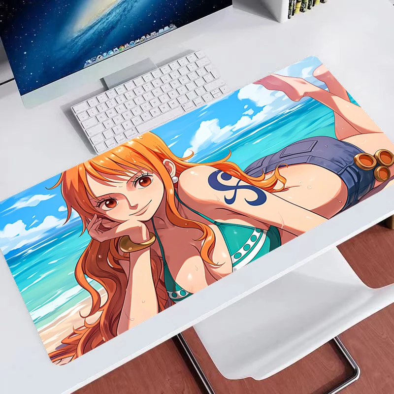 Large Gaming Mousepad -one P-piece Nami Keyboard Pad Gamer Mouse Pad on The Table Speed Desk Mat Anime 900x400 Soft Mouse Mats 3