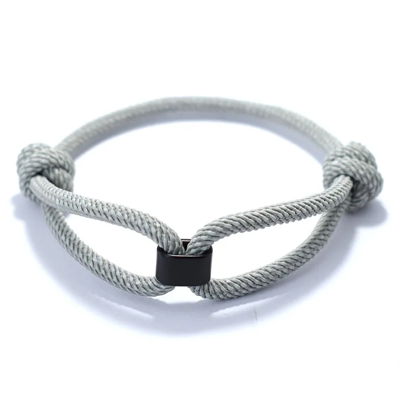 Fashion Buckle Beach Bracelet Woven Double Layer Milanese Rope Bracelets  for Boyfriend Girlfriend Red Rope With Black Buckle - Walmart.com