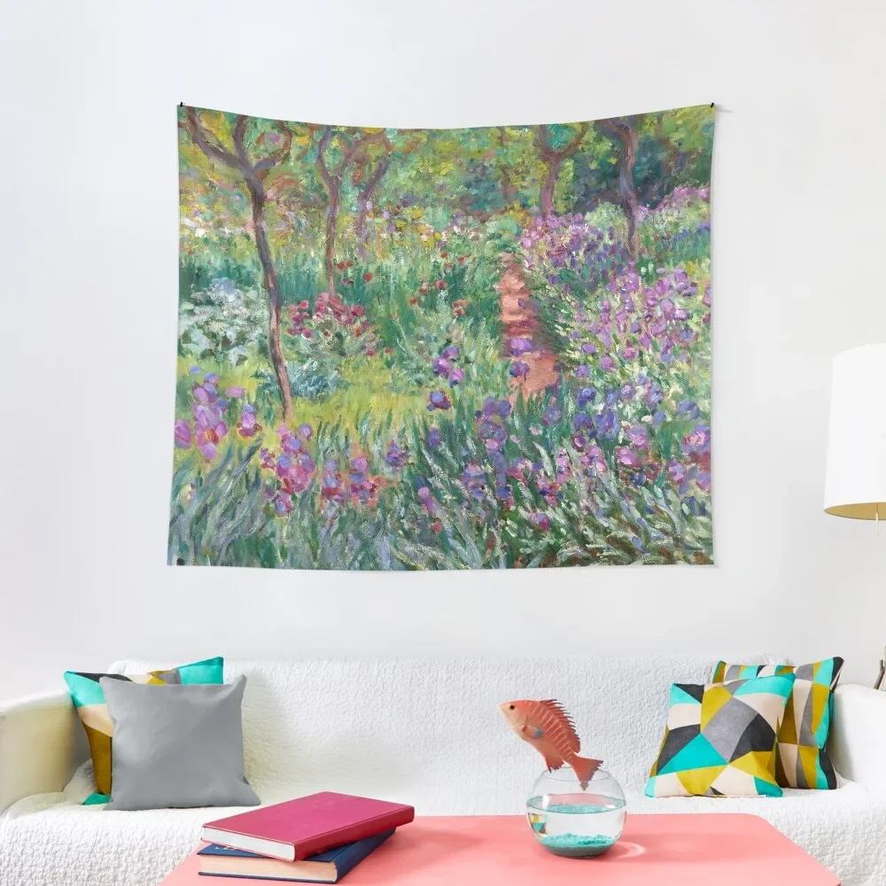 

The Artist's Garden at Giverny by Claude Monet (1900) Tapestry Wall Hangings Decoration Room Decoration Aesthetic Tapestry