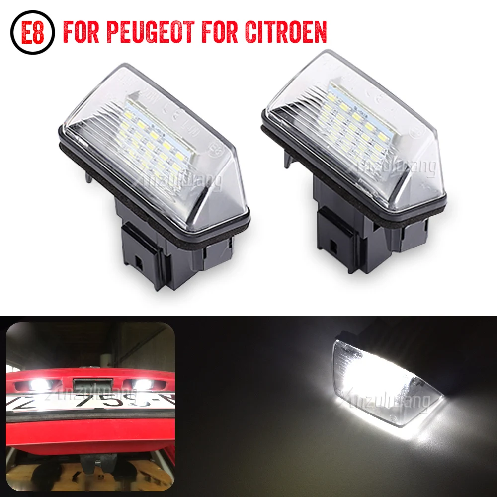 Luz LED para placa de matrícula de coche, lámpara para Citroen C3 C4 C5