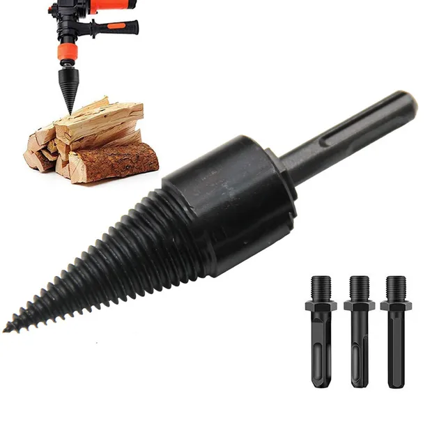 Make Wood Splitting Easy with the 4Pcs Firewood Drill Bit Wood Splitter by GHTYONG