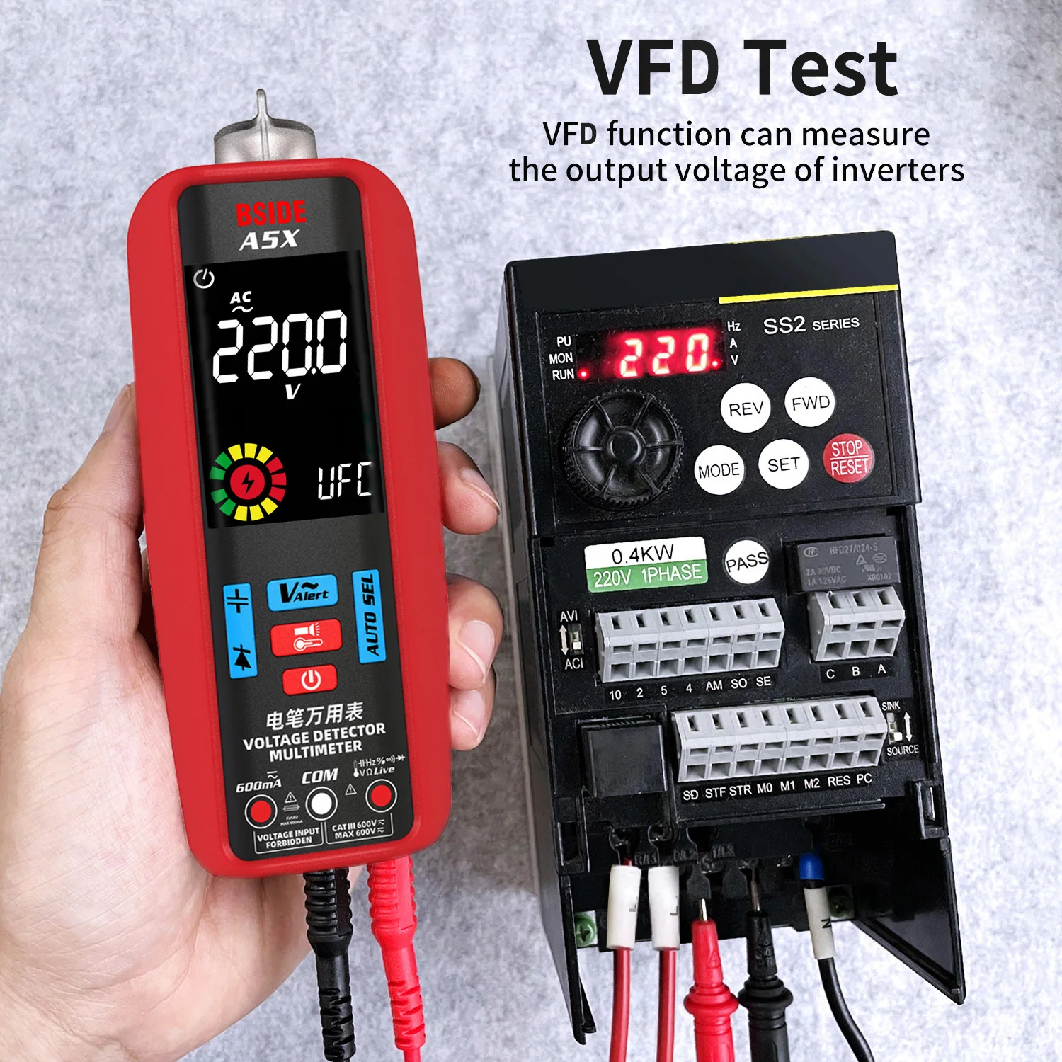 Professional Digital Multimeter Smart Automatic Multitester Ammeter VFC Current Hz Capacitor Ohm Electrician Tester Tools BSIDE