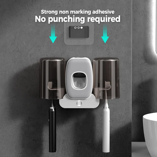 Oneup Smart Uv Fogkefe Tartó Sterilizálás Automatikus Fogkrém Sajtolás Nélküli Otthoni Szervező Fürdőszoba Kiegészítők Készlet - Image 6