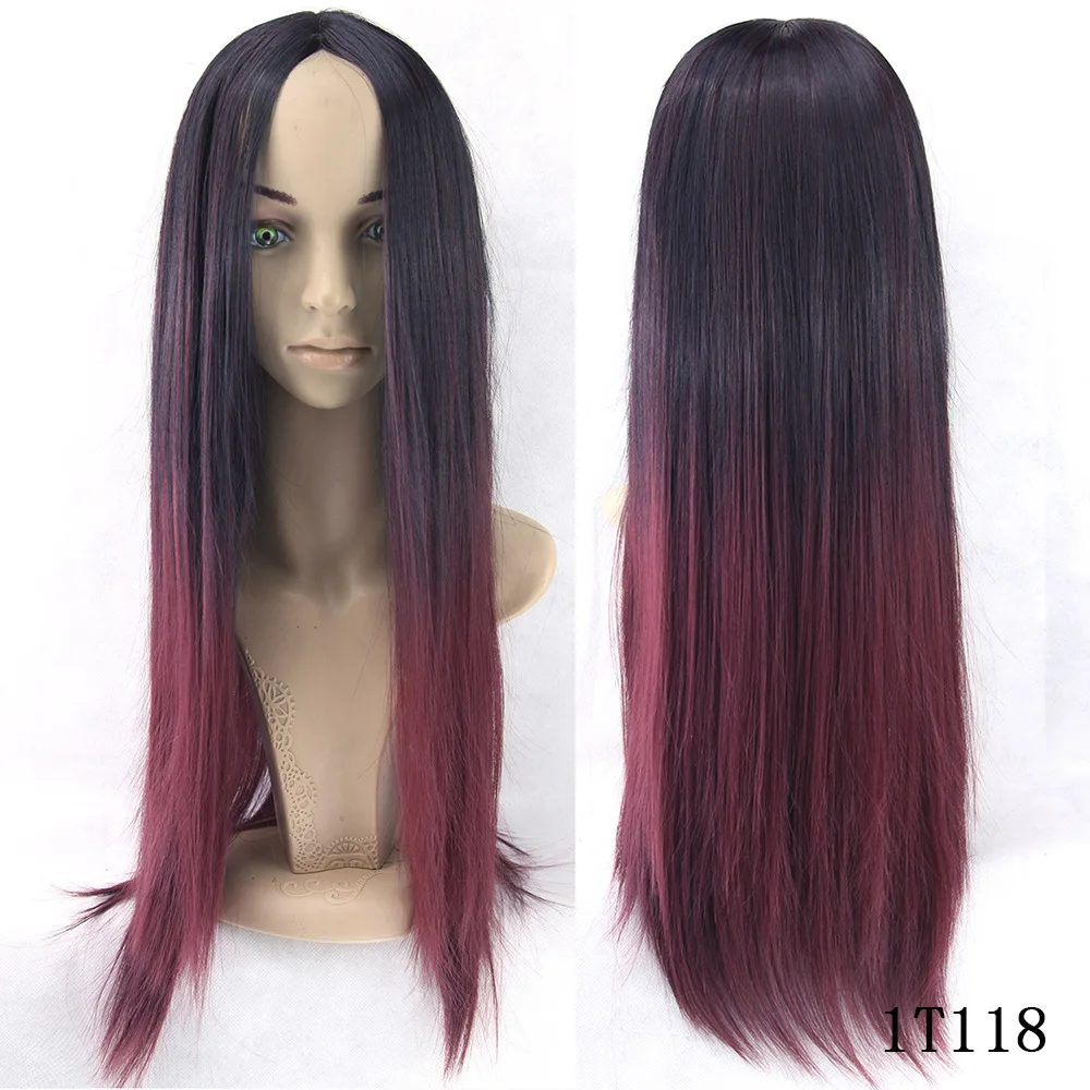 

Gradient color cosplay anime wig milk tea color headset high-temperature silk
